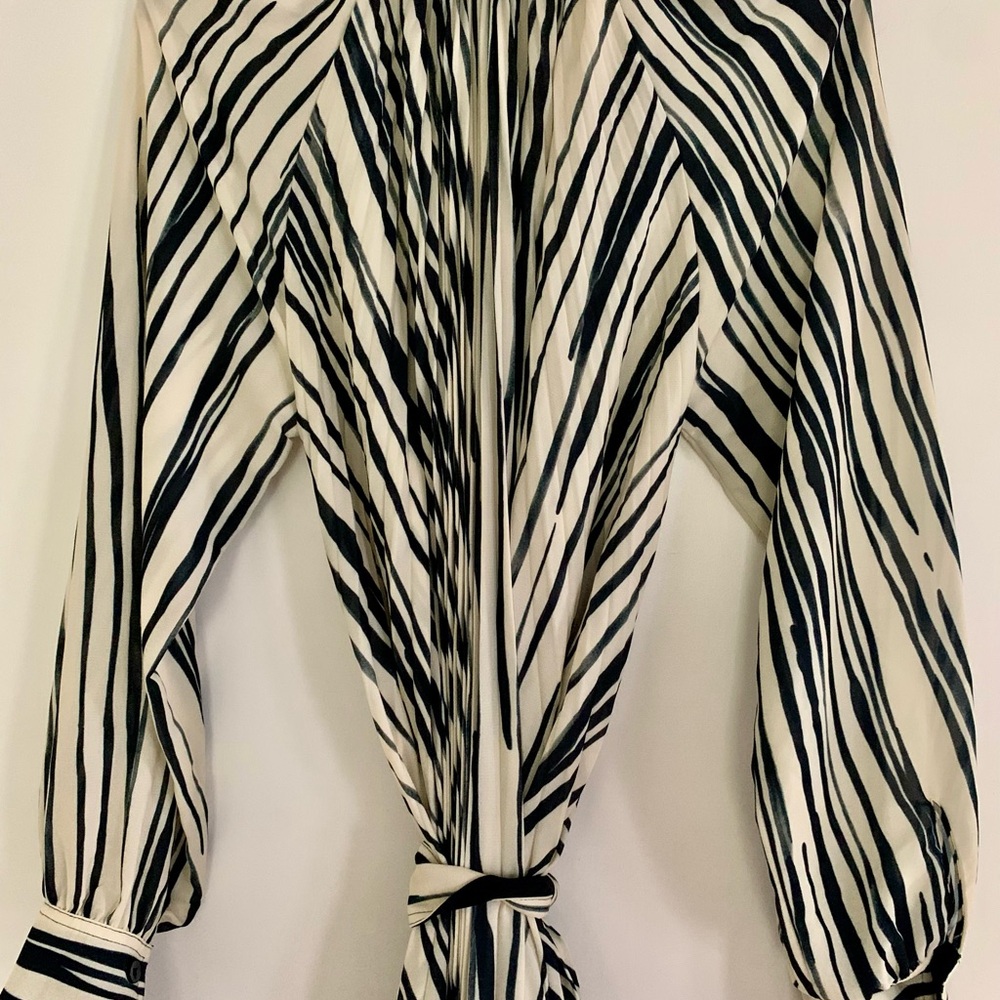 Proenza Schouler ‘Carol’ Black and White Striped Dress, Size 4, NWT - Picture 8 of 11